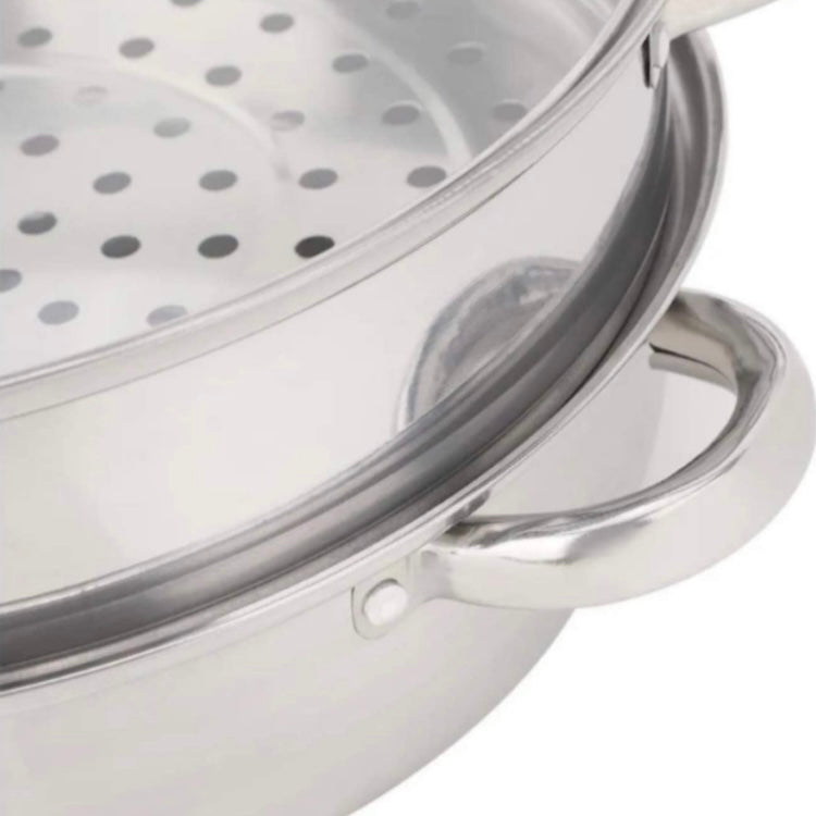 Vaporera Acero Inoxidable con Tapa 28 cm