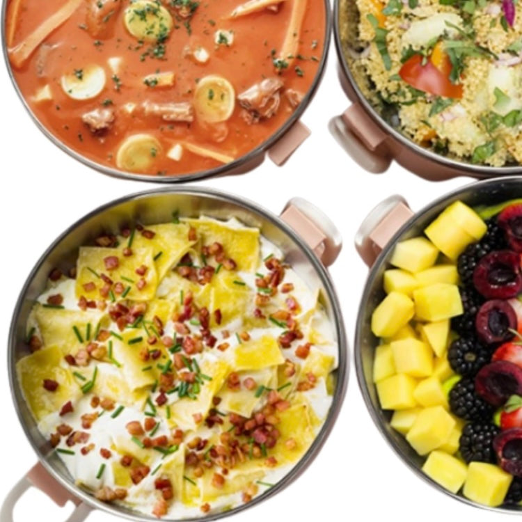 Portaviandas Acero Inoxidable Lunch Box 3 Contenedores de Alimentos