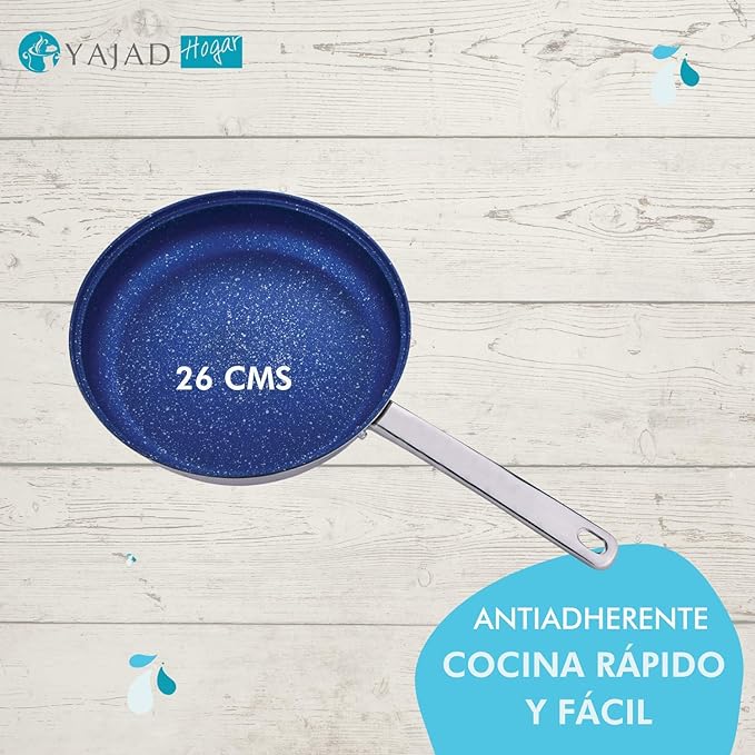 Sartén Acero inoxidable Antiadherente de Mármol 26 Cm