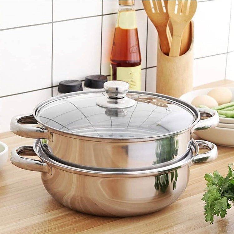 Vaporera Acero Inoxidable con Tapa 32 cm