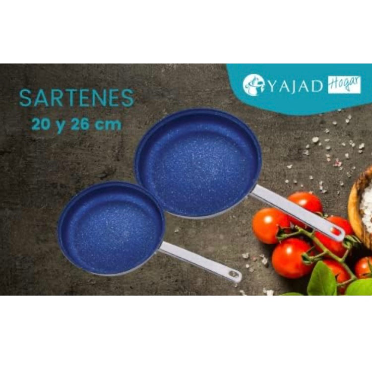 Juego de Sartenes de Acero inoxidable Yajad Hogar 20 cm y 26 cm