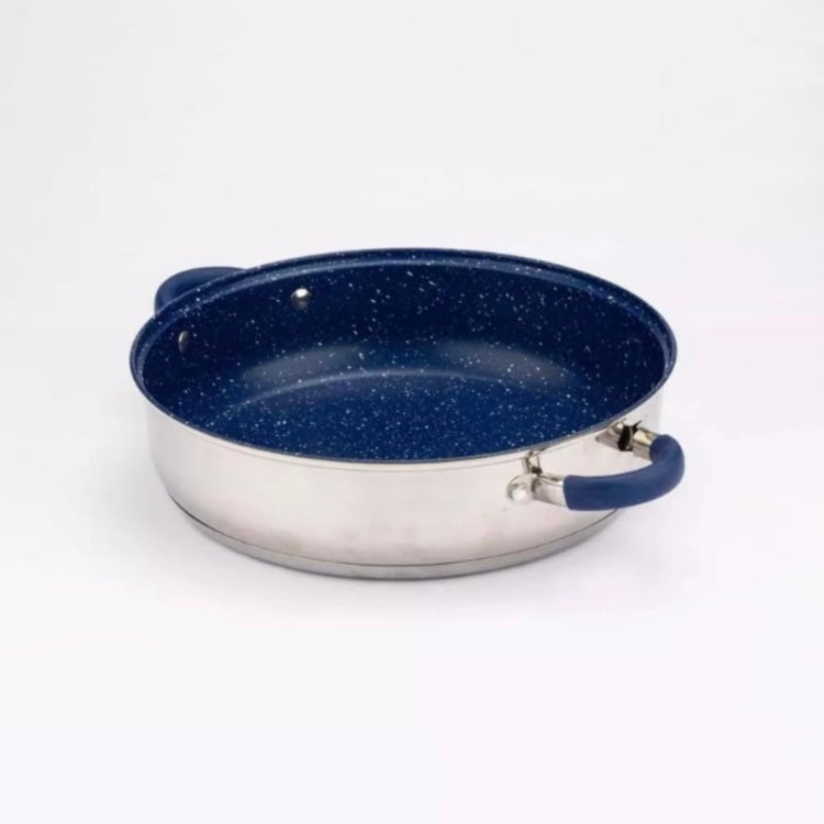 Cacerola Acero Inoxidable con Tapa de Vidrio de 24 cm