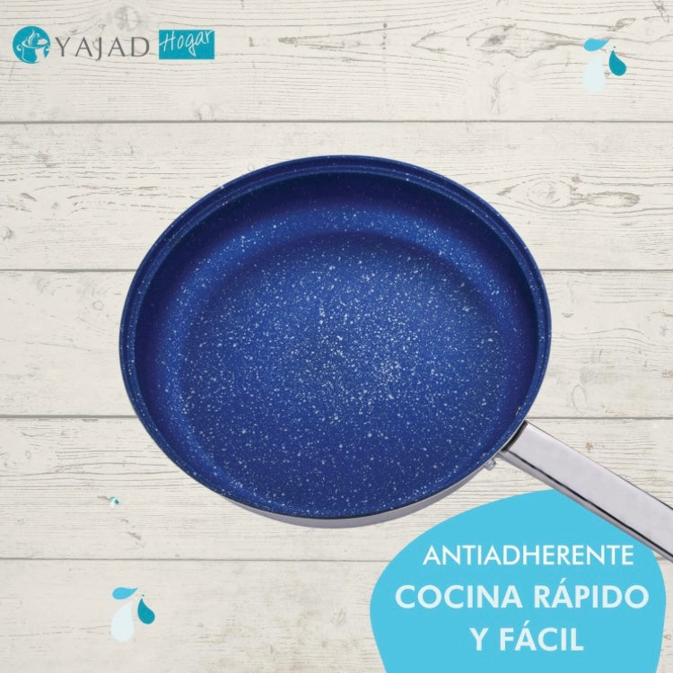 Sartén Antiadherente de Mármol Azul 24 cm