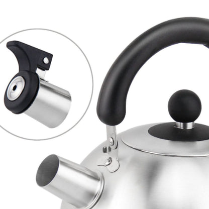 Tetera Silbadora de Acero Inoxidable 2 Litros Yajad Hogar | Hervidor para Té, Café y Leche con Silbato Automático y Mango Ergonómico