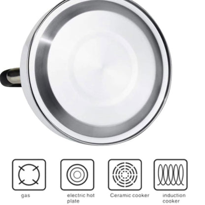 Tetera hervidora silbante 2.5 litros en acero inoxidable