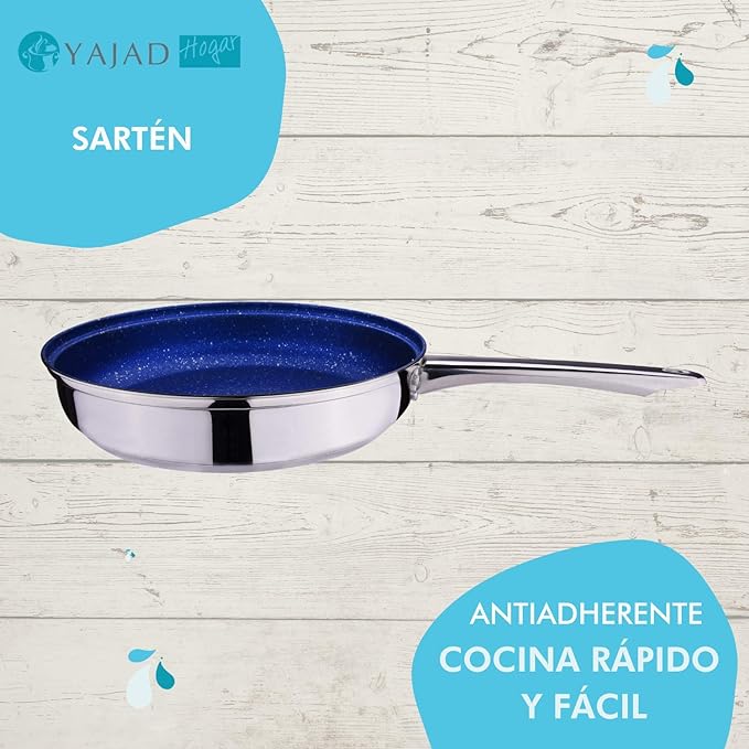 Sartén Acero inoxidable Antiadherente de Mármol 26 Cm