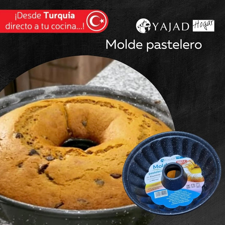 Molde para Rosca Antiadherente Mármol Gris para Horno o Gelatinas