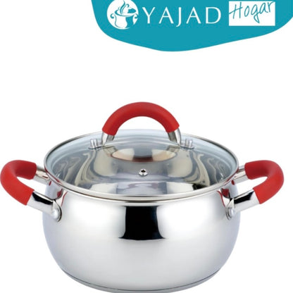 Batería de Cocina de Acero Inoxidable de 12 Piezas Rojo