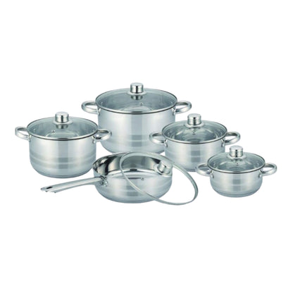 Batería de Cocina 10 Piezas Acero Inoxidable