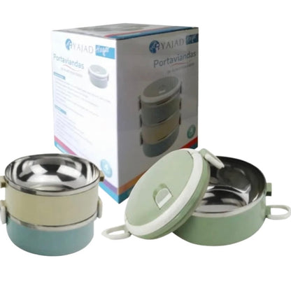 Portaviandas  Acero Inoxidable Lunch Box 3 Contenedores de Alimentos