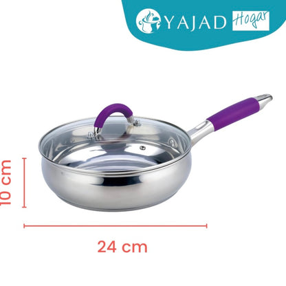 Batería de Cocina 12 piezas Acero Inoxidable Morada