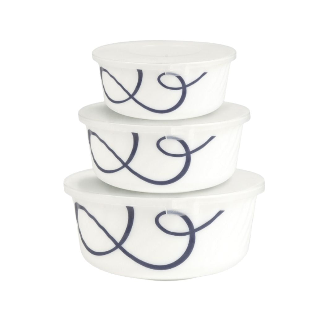 Set de Contenedores Herméticos de vidrio opal con Tapas de Alta Calidad, Capacidades Variadas para Almacenamiento de Alimentos (6 piezas)